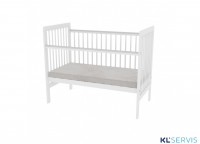 Кроватка колесо-качалка полностью из натурального дерева Bambini 03