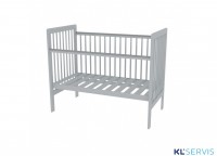 Кроватка колесо-качалка полностью из натурального дерева Bambini 03