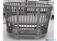 Кроватка детская овальная Bambini Арт. 20.16.20_38_14 (без маятника трансформер, детский манеж)