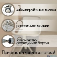 Детская кроватка 5в1 BubaGO Elva 