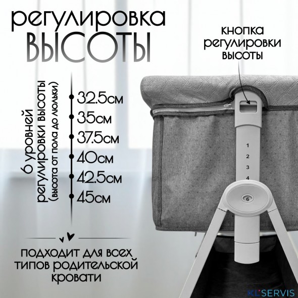 Детская кроватка 5в1 BubaGO Elva 