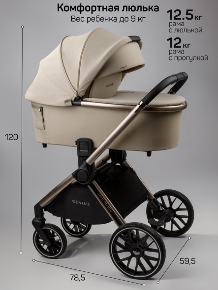 Коляска детская 2 в 1 Amarobaby Genius