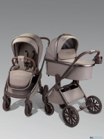 Коляска детская из экокожи 2в1 Amarobaby Motus Premium Ecco Exclusive