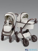 Коляска детская из экокожи 2в1 Amarobaby Motus Premium Ecco Exclusive