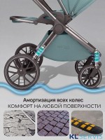Коляска детская из экокожи 2в1 Amarobaby Motus Premium Ecco Exclusive