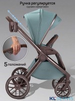Коляска детская из экокожи 2в1 Amarobaby Motus Premium Ecco Exclusive