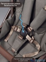 Коляска детская из экокожи 2в1 Amarobaby Motus Premium Ecco Exclusive