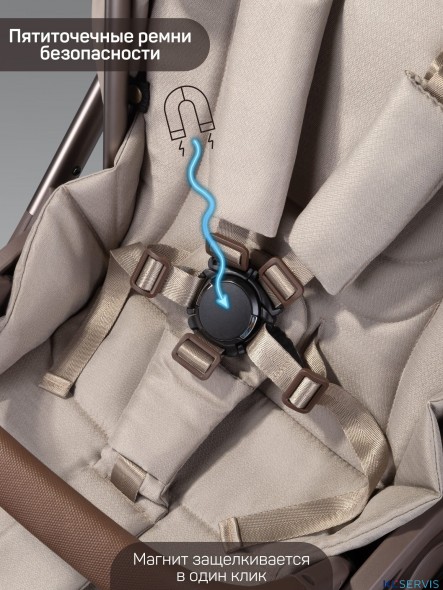 Коляска детская из экокожи 2в1 Amarobaby Motus Premium Ecco Exclusive