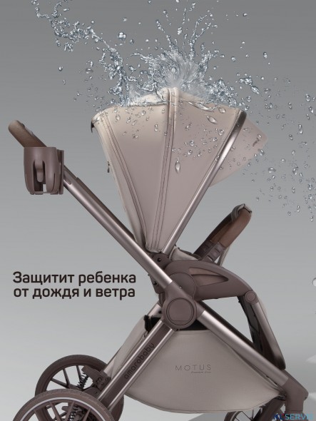 Коляска детская из экокожи 2в1 Amarobaby Motus Premium Ecco Exclusive