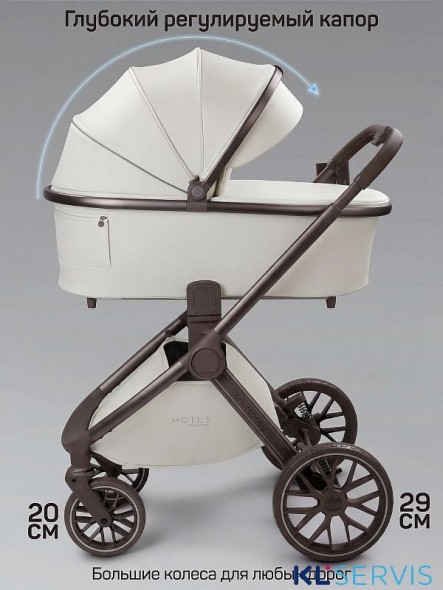 Коляска детская из экокожи 2в1 Amarobaby Motus Premium Ecco Exclusive
