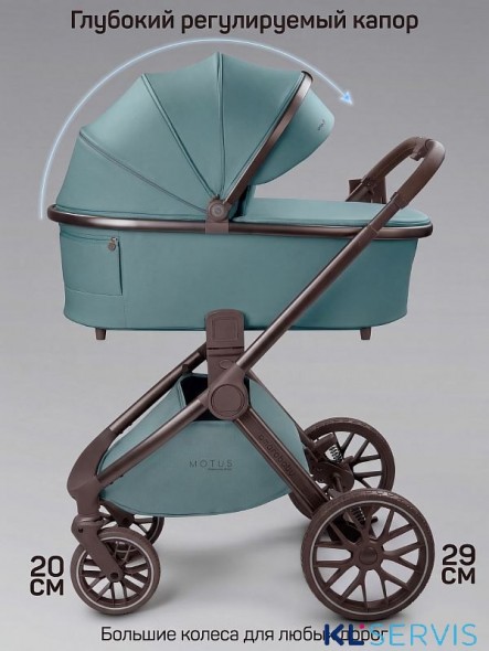 Коляска детская из экокожи 2в1 Amarobaby Motus Premium Ecco Exclusive
