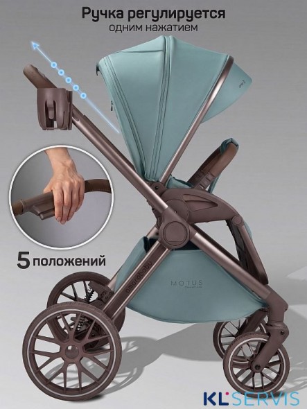 Коляска детская из экокожи 2в1 Amarobaby Motus Premium Ecco Exclusive