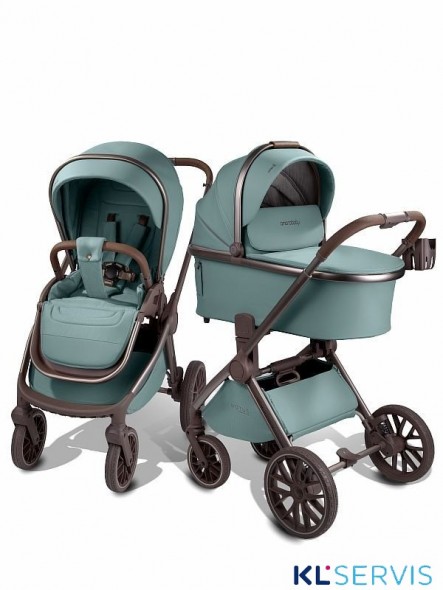 Коляска детская из экокожи 2в1 Amarobaby Motus Premium Ecco Exclusive