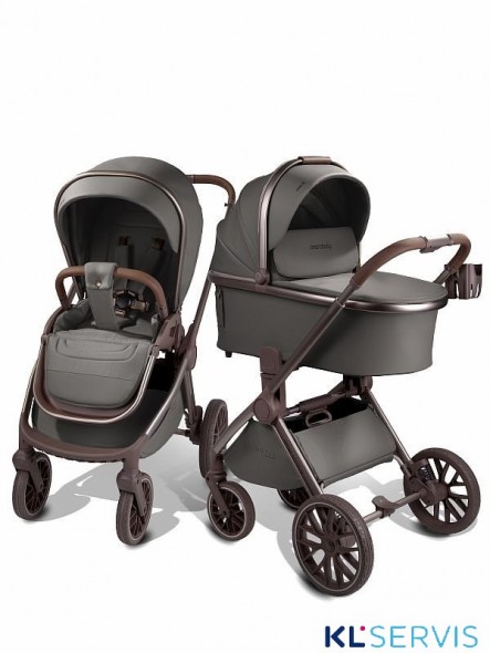Коляска детская из экокожи 2в1 Amarobaby Motus Premium Ecco Exclusive