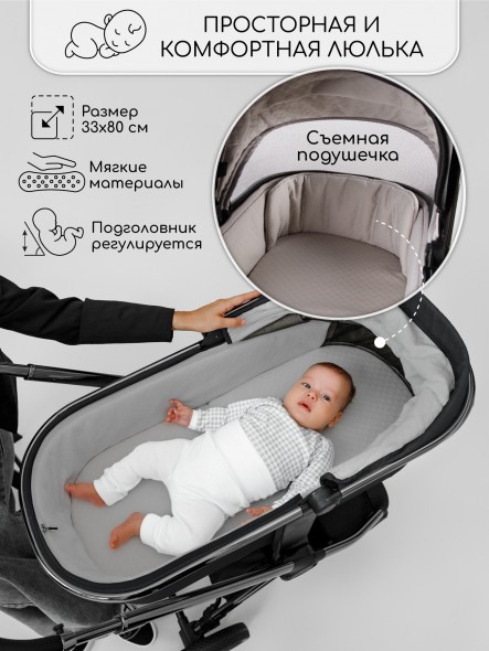 Коляска детская 2 в 1 Amarobaby Motus V2