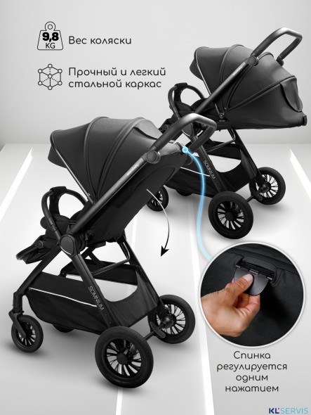 Прогулочная коляска с реверсивным блоком Amarobaby Somnium