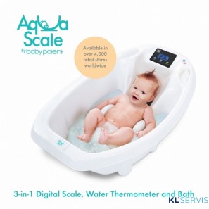 ДЕТСКАЯ ВАННОЧКА BABY PATENT С ЭЛЕКТРОННЫМИ ВЕСАМИ И ТЕРМОМЕТРОМ AQUA SCALE