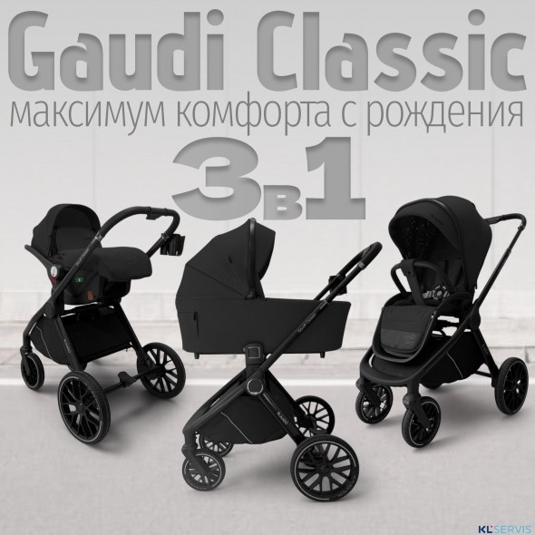 Модульная коляска BubaGO Gaudi 3в1 Classic