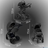 Модульная коляска  Pellegrino 3в1