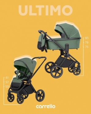 Коляска 2 В 1 Carrello Ultimo CRL-6518 Черная рама 2024