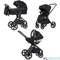 Коляска 3 В 1 Carrello Ultimo CRL-6519 на черной раме 2024