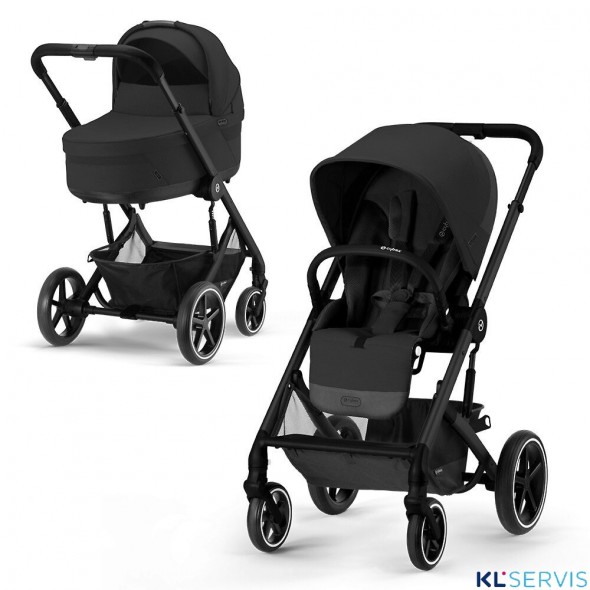 Коляска 3 в 1 Cybex Balios S Lux New 2023 шасси Black,  (с дождевиком)