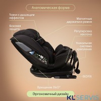 Детское автокресло Kidzi SPIN PLUS 360 i-SIZE