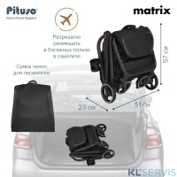 Детская прогулочная коляска Pituso Matrix PU