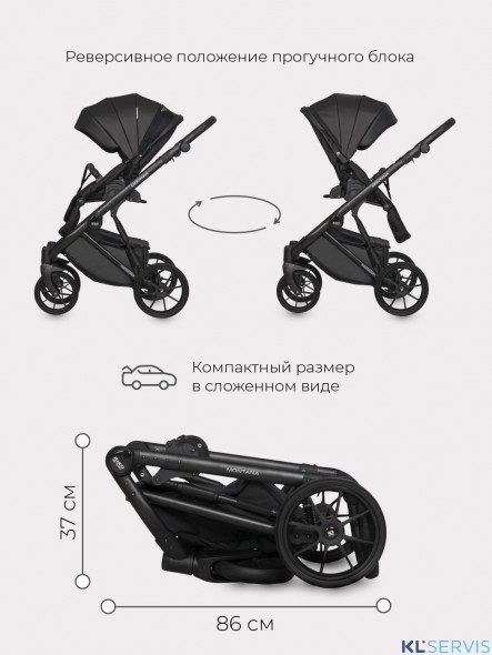 Коляска Riko Basic Montana Ecco 2 в 1 (100% кожа) 
