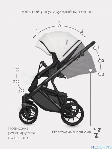 Коляска Riko Basic Montana Ecco 2 в 1 (100% кожа) 