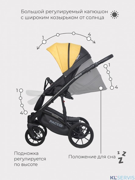Коляска универсальная 2 в 1 Riko Basic Pacco