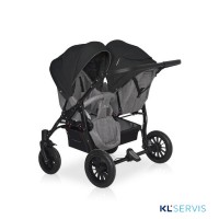 Коляска универсальная для двойни 2 в 1 Riko Basic Saxo