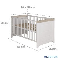 Детская кровать ROBA Felicia 70х140, белый