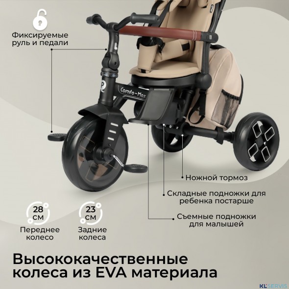 Велосипед трехколесный Qplay T70 Comfo Max 